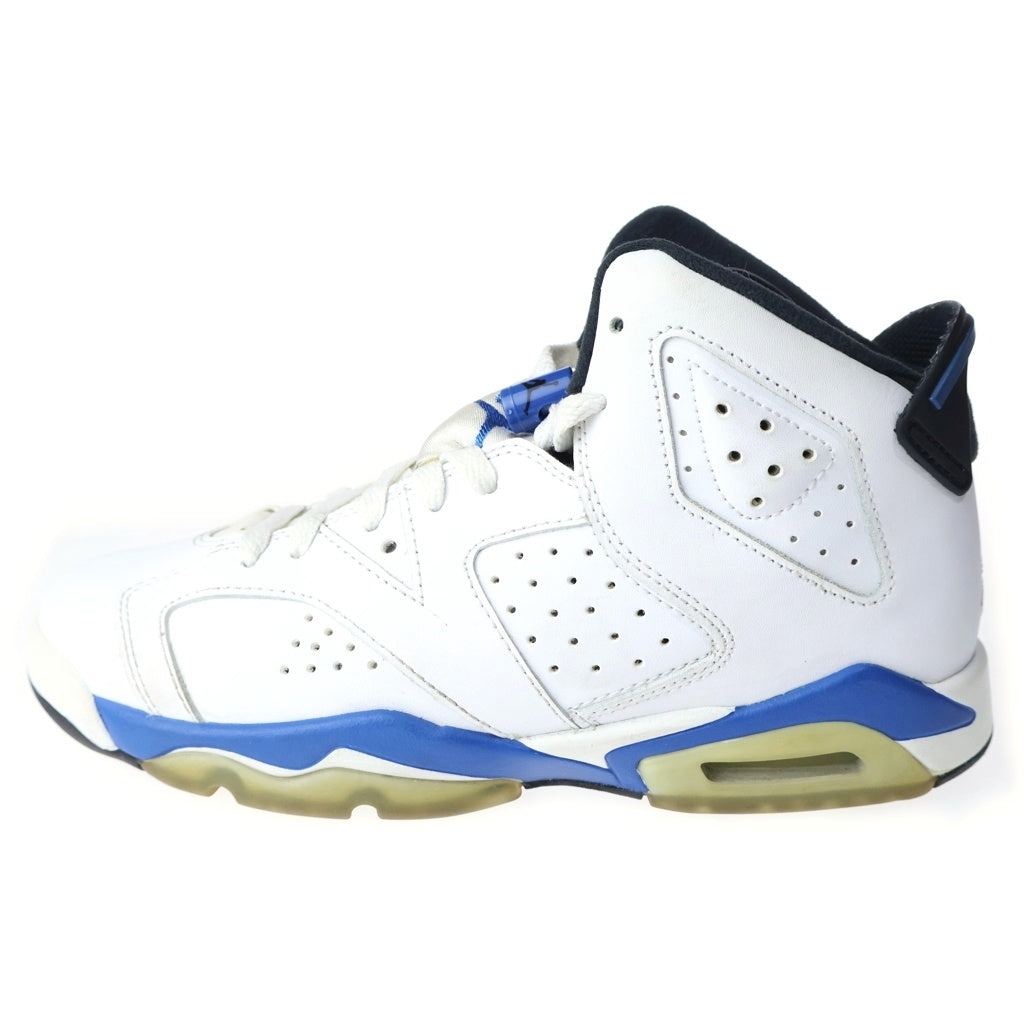 NIKE(ナイキ) GS Air Jordan 6 Retro Sport Blue GS エアジョーダン6 レトロ スポーツブルー US6Y/24cm ホワイト 384665 107 レディース