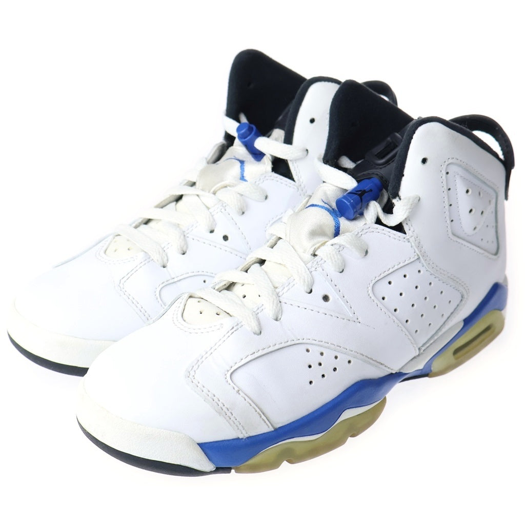 NIKE(ナイキ) GS Air Jordan 6 Retro Sport Blue GS エアジョーダン6 レトロ スポーツブルー US6Y/24cm ホワイト 384665 107 レディース