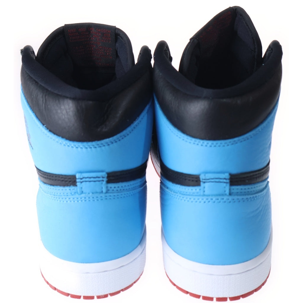 NIKE(ナイキ) AIR JORDAN 1 HIGH OG UNC TO CHICAGO エアジョーダン1 OG UNCトゥシカゴ ハイカットスニーカー ブラック/レッド/ブルー US8/25cm CD0461-046 レディース