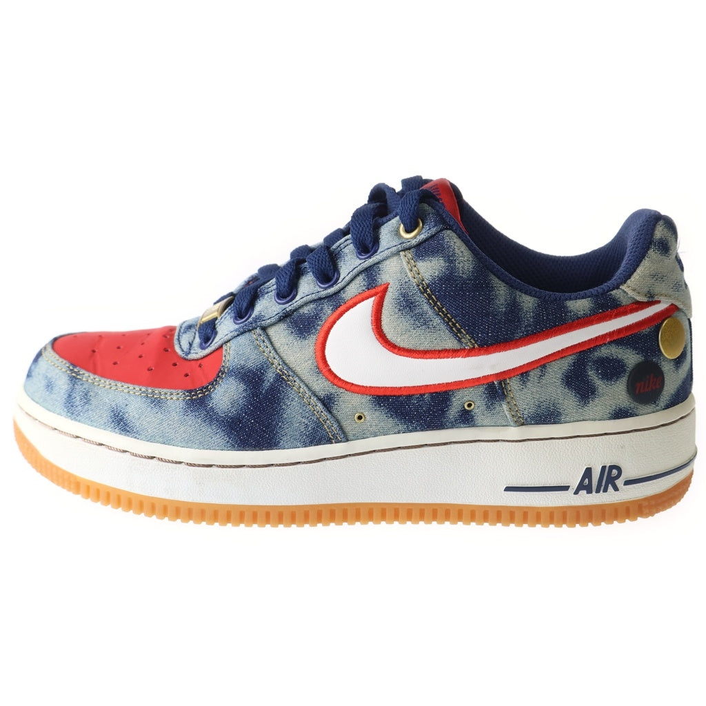 NIKE(ナイキ) Air Force 1 Low Acid Washed Denim エアフォース1 ロー アシッド ウォッシュド デニム ローカットスニーカー US6.5/24.5cm ブルー 630930 400 レディース