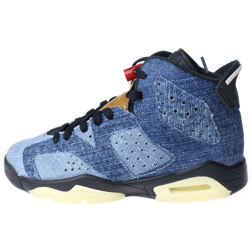 NIKE(ナイキ) GS Air Jordan 6 Washed Denim GS エアジョーダン6 ウォッシュドデニム US5Y/23.5cm ブルー CV5489 401 レディース