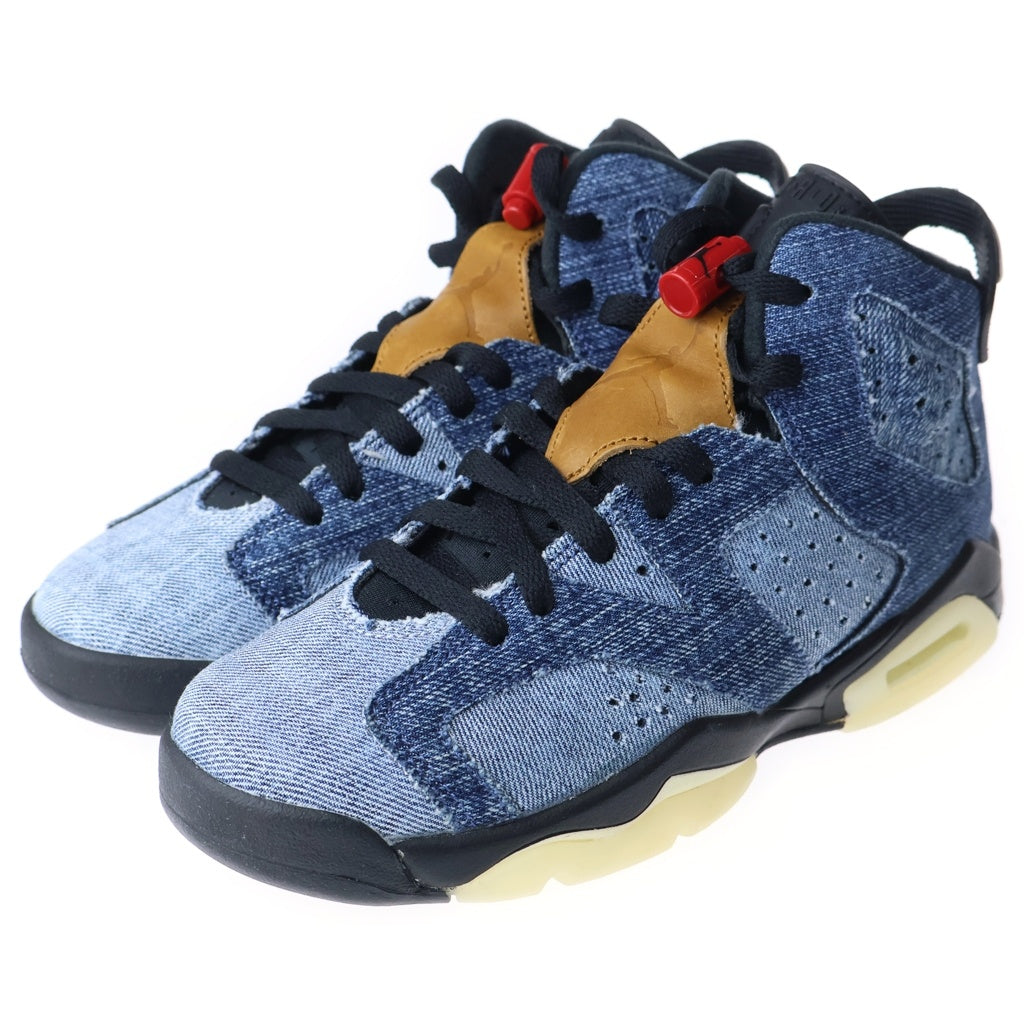 NIKE(ナイキ) GS Air Jordan 6 Washed Denim GS エアジョーダン6 ウォッシュドデニム US5Y/23.5cm ブルー CV5489 401 レディース