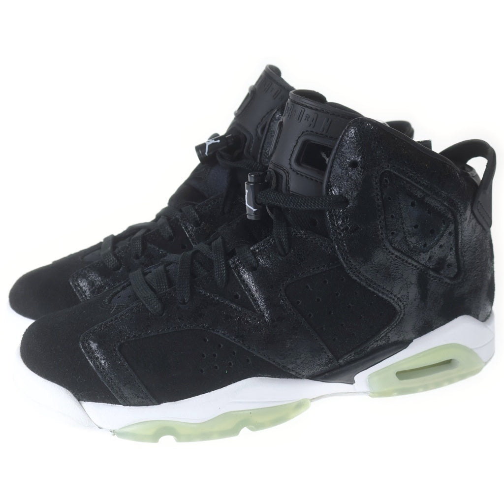 NIKE(ナイキ) GS Air Jordan 6 Retro Heiress Black Suede GS エアジョーダン6 レトロ エアレス ブラック スエード US6Y/24cm ブラック 881430 029 レディース