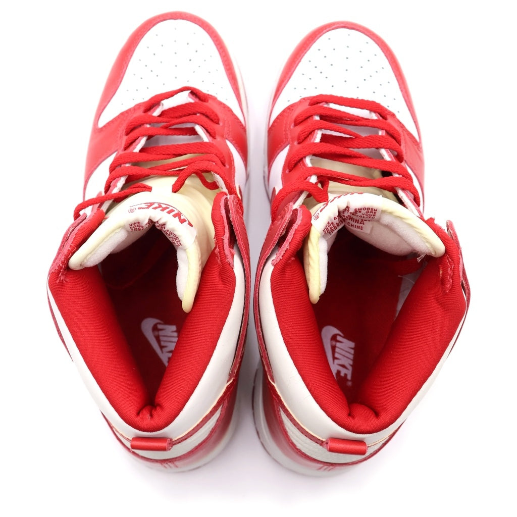 NIKE(ナイキ) Dunk High LE White/Varsity Red ダンク ハイ LE ホワイト/バーシティレッド US8/26cm レッド 630335 161
