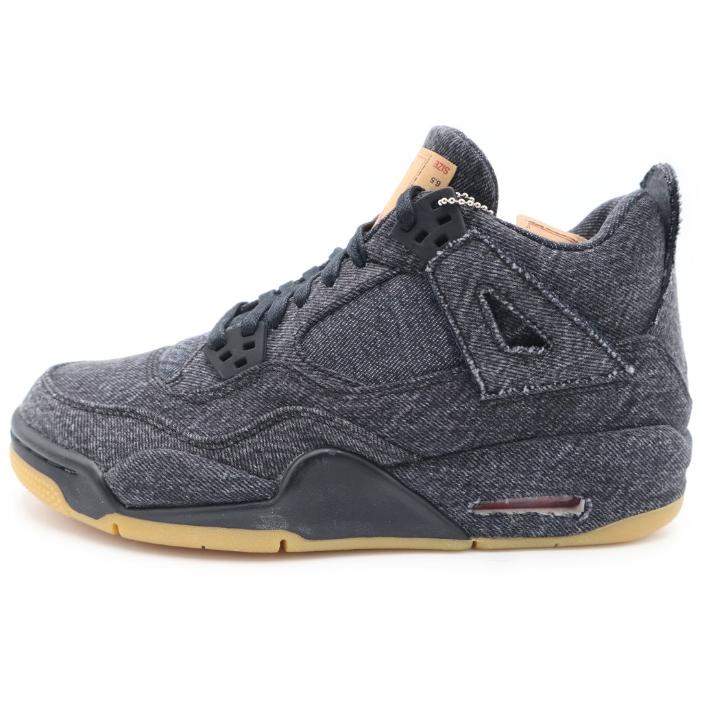 NIKE(ナイキ) ×LEVI'S AIR JORDAN 4 BG BLACK DENIM リーバイス エアジョーダン4 BG ブラックデニム US6.5Y/24.5cm AQ9103-001