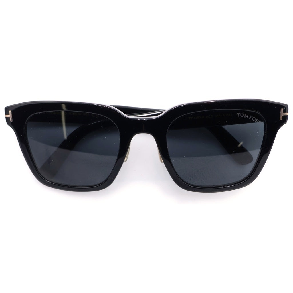 TOM FORD(トムフォード) ウェリントン ブルーカラーレンズ サングラス 眼鏡 アイウェア TF 1163-K ブラック