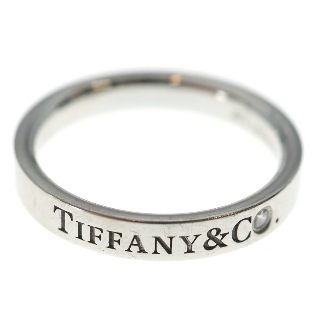 TIFFANY & Co.(ティファニー) pt950 1PD バンドリング ロゴ刻印 ワン 