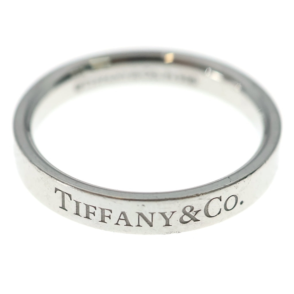 Tiffany & Co. ロゴバンドリングPt950 TIFFANY & Co.(ティファニー) pt950 バンドリング ロゴ刻印 指輪