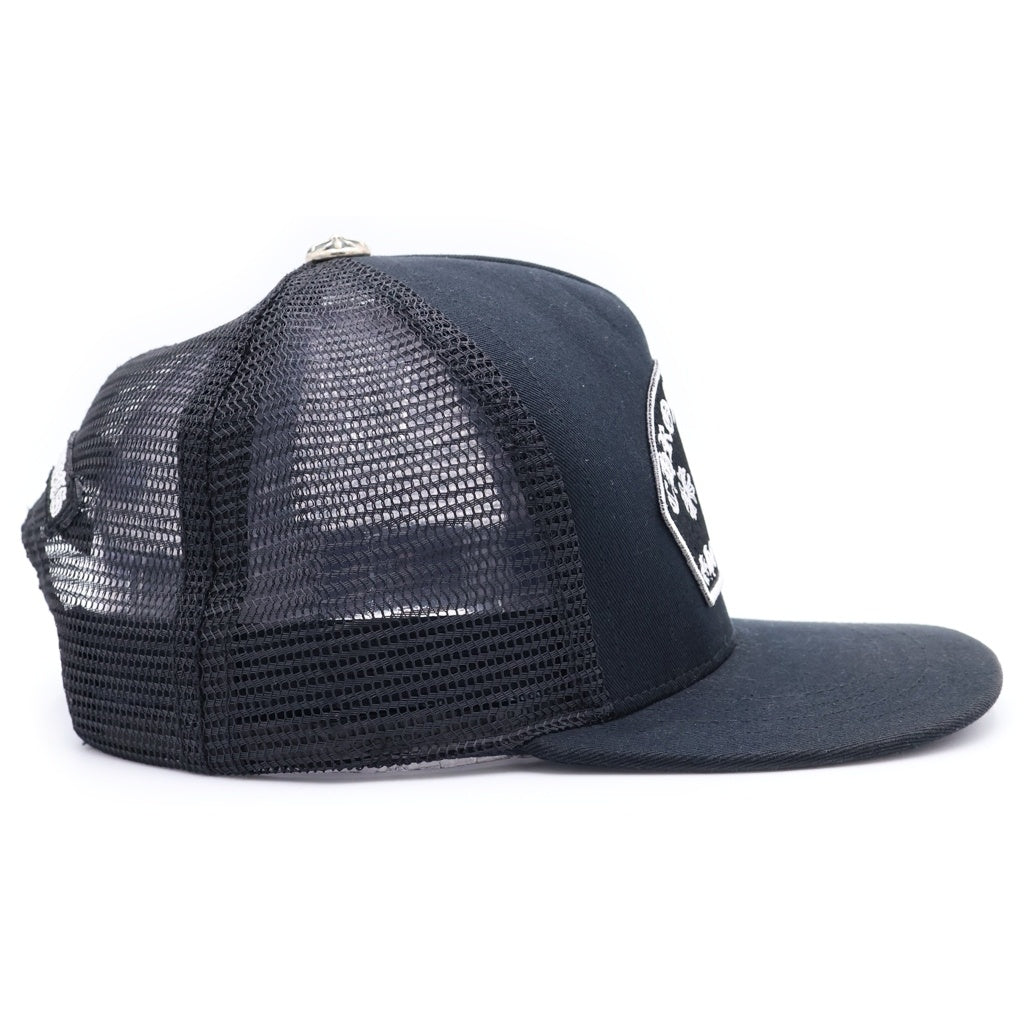 CHROME HEARTS(クロムハーツ) TRUCKER CAP KING TACO HOLLYWOOD キングタコ ハリウッド 3セメタリークロス刺繍 メッシュトラッカーキャップ 帽子 ブラック