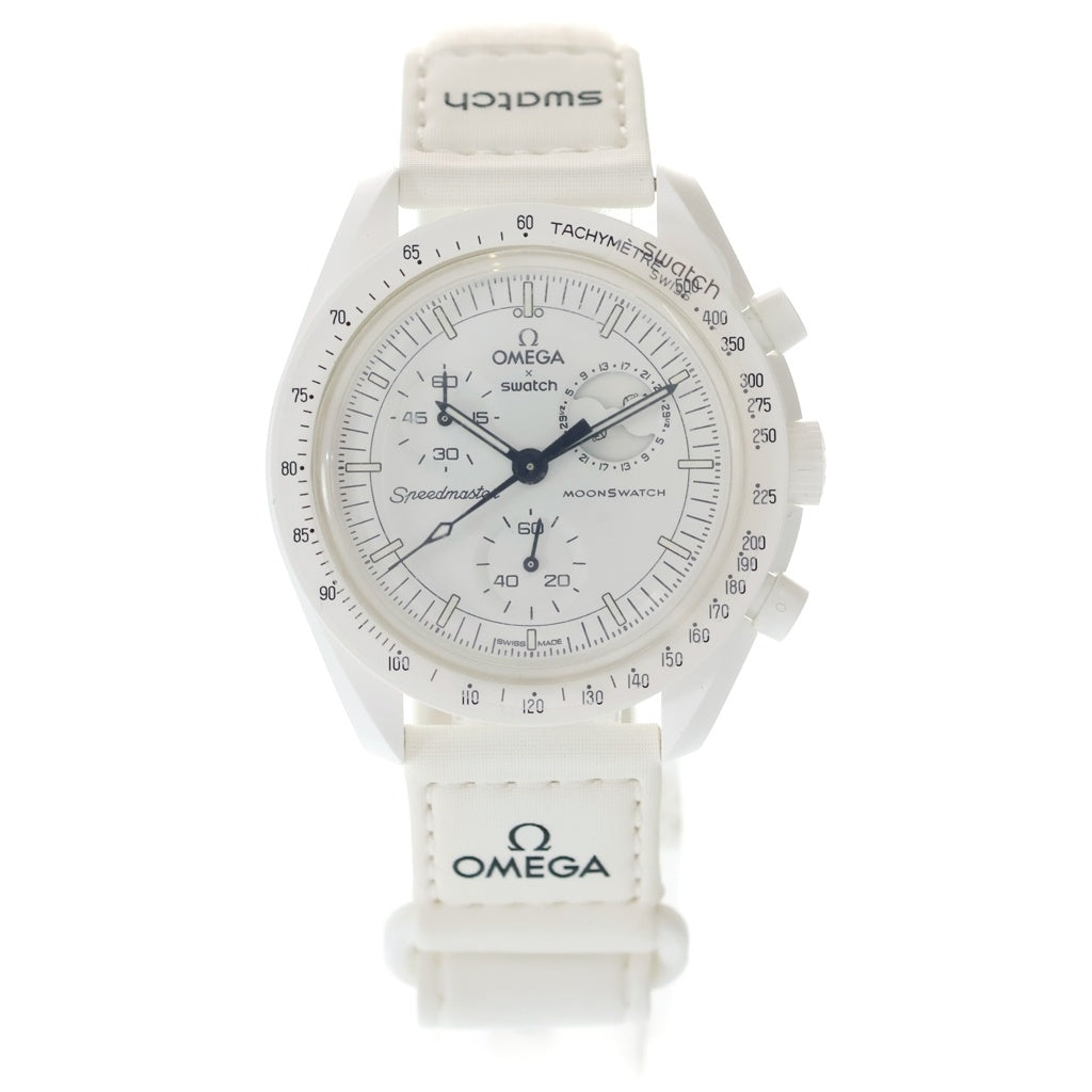 OMEGA(オメガ) ×SWATCH ×SNOOPY Mission To The Moon SO33W700 スウォッチ スヌーピー バイオセラミック ミッショントゥザムーンフェイズ クロノグラフ クォーツ 腕時計