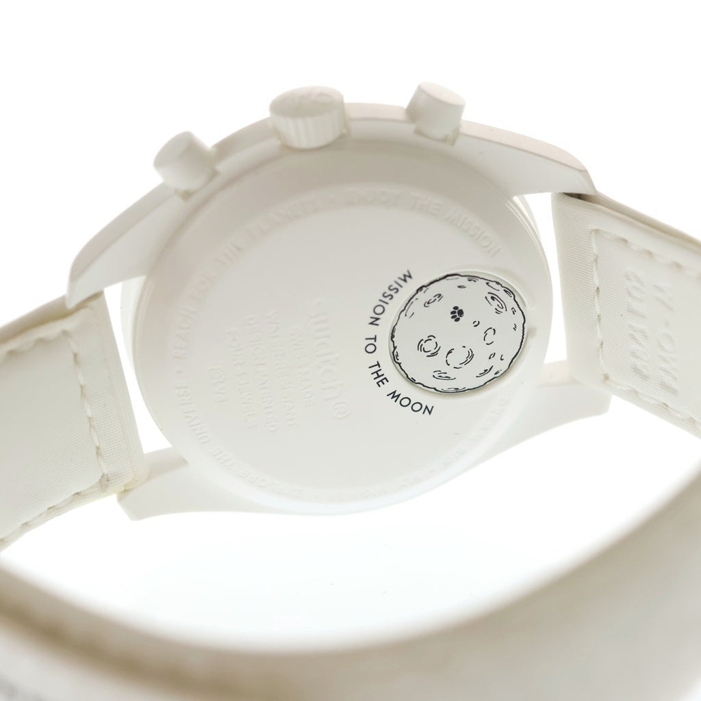 OMEGA(オメガ) ×SWATCH ×SNOOPY Mission To The Moon SO33W700 スウォッチ スヌーピー バイオセラミック ミッショントゥザムーンフェイズ クロノグラフ クォーツ 腕時計