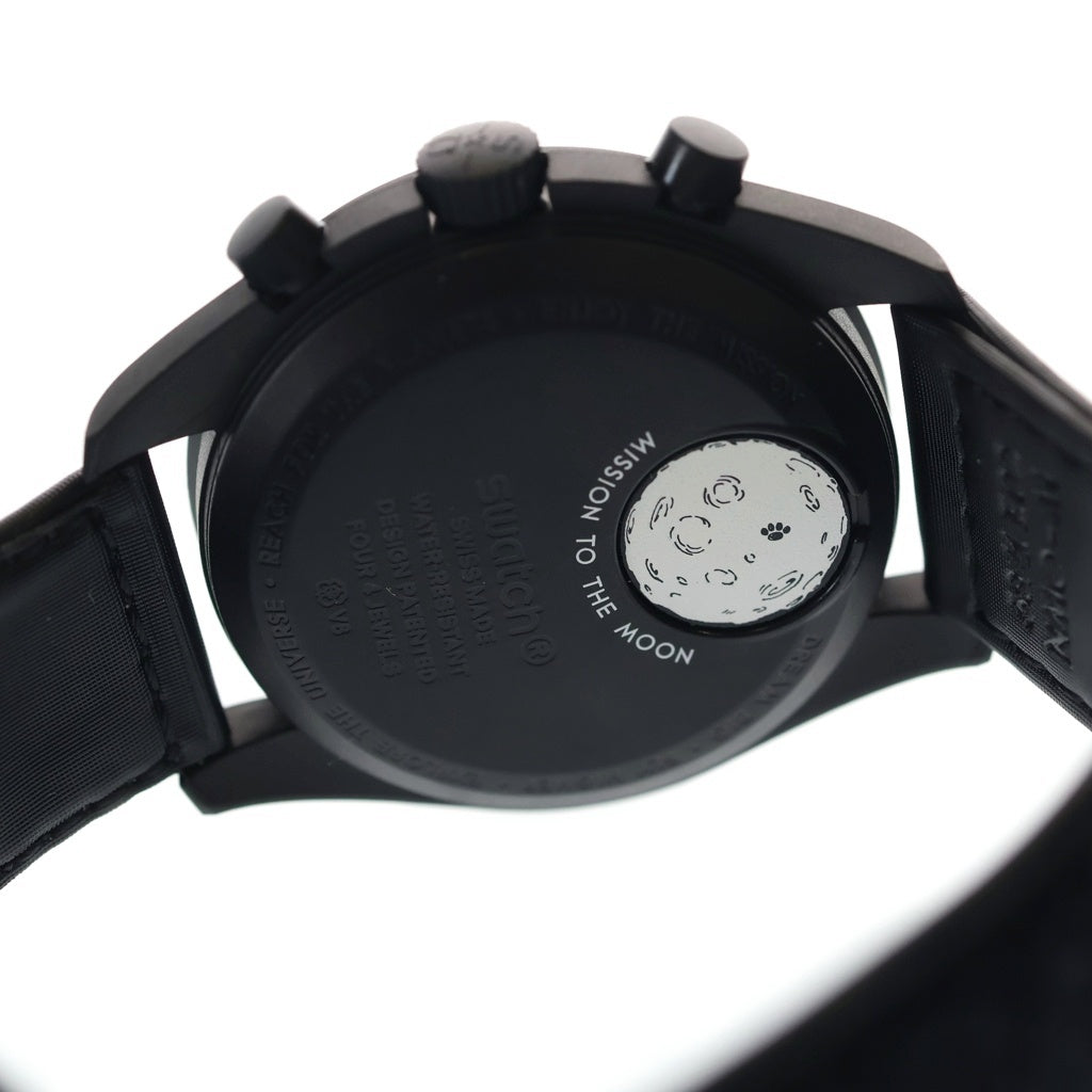 OMEGA(オメガ) ×SWATCH Mission To The Moon SO33B700 スウォッチ バイオセラミック ミッショントゥザムーンフェイズ ニュームーン クロノグラフ クォーツ 腕時計