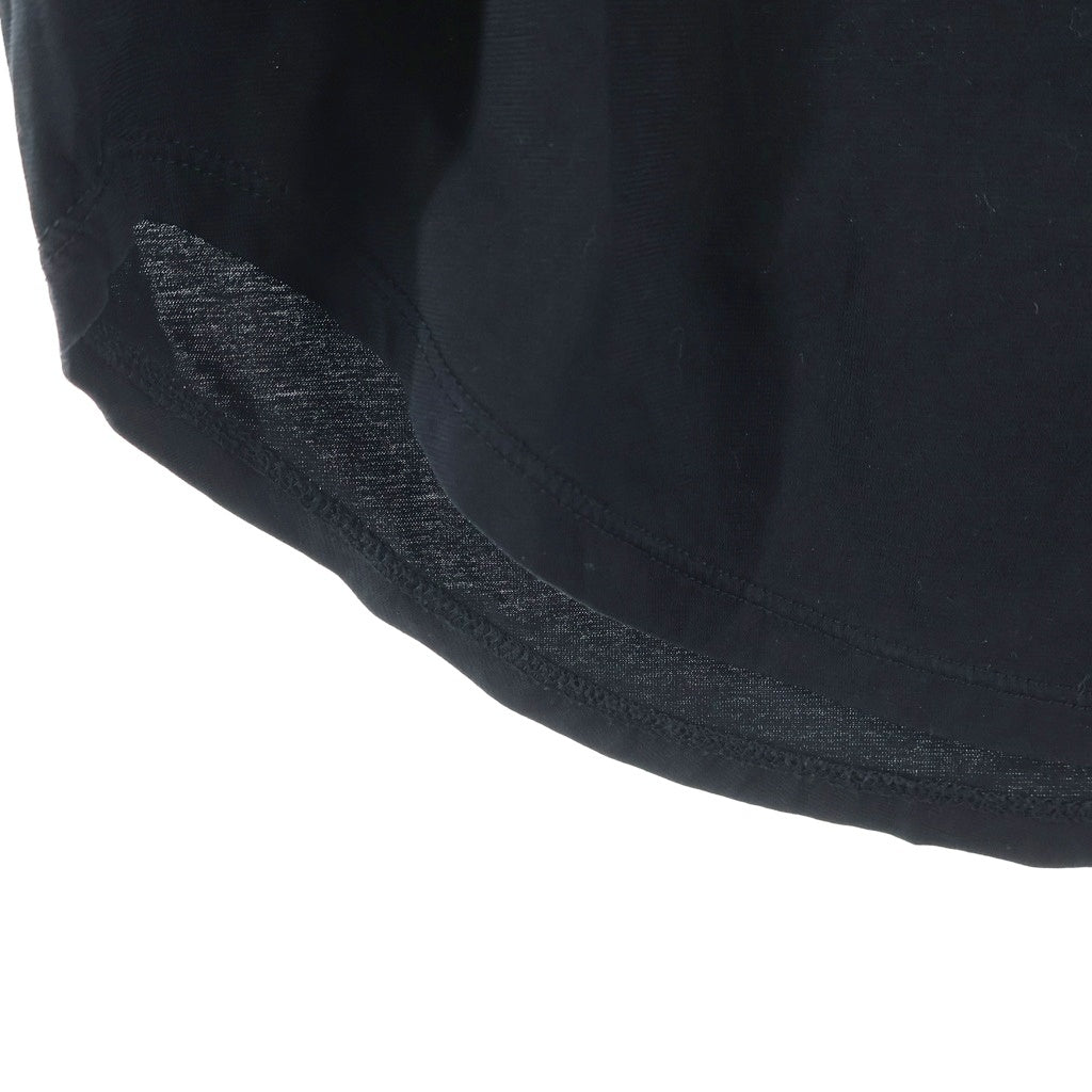 JULIUS(ユリウス) 24SS COTTON SZ JERSEY 847CPM1 コットン プリント ベーシック クルーネック半袖Tシャツカットソー ブラック