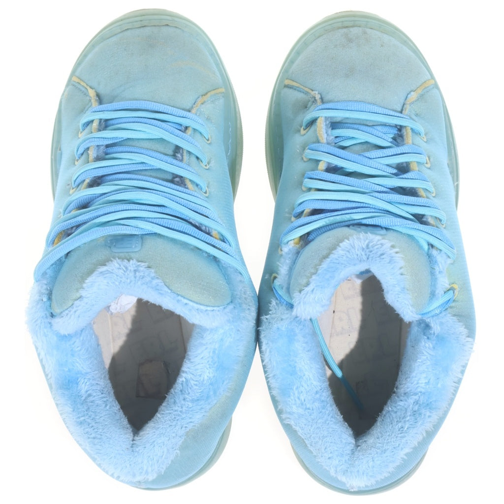 ERL(イーアールエル) FOAM VAMP SNEAKERS 厚底ファーローカットスニーカー ブルー