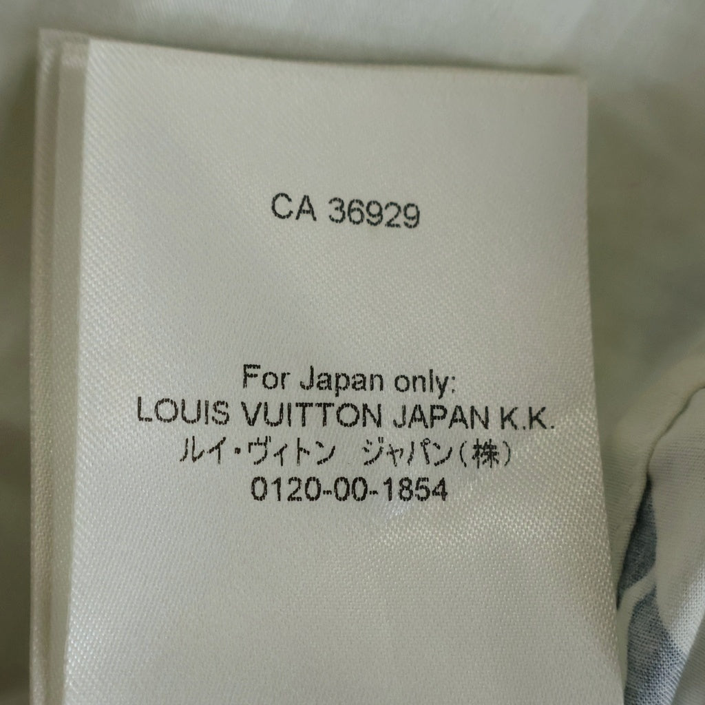 LOUIS VUITTON(ルイヴィトン) 24SS モノグラムフラワープリント 総柄 コットンポプリンシャツ ホワイト/ブルー RM241M FVO HQS13