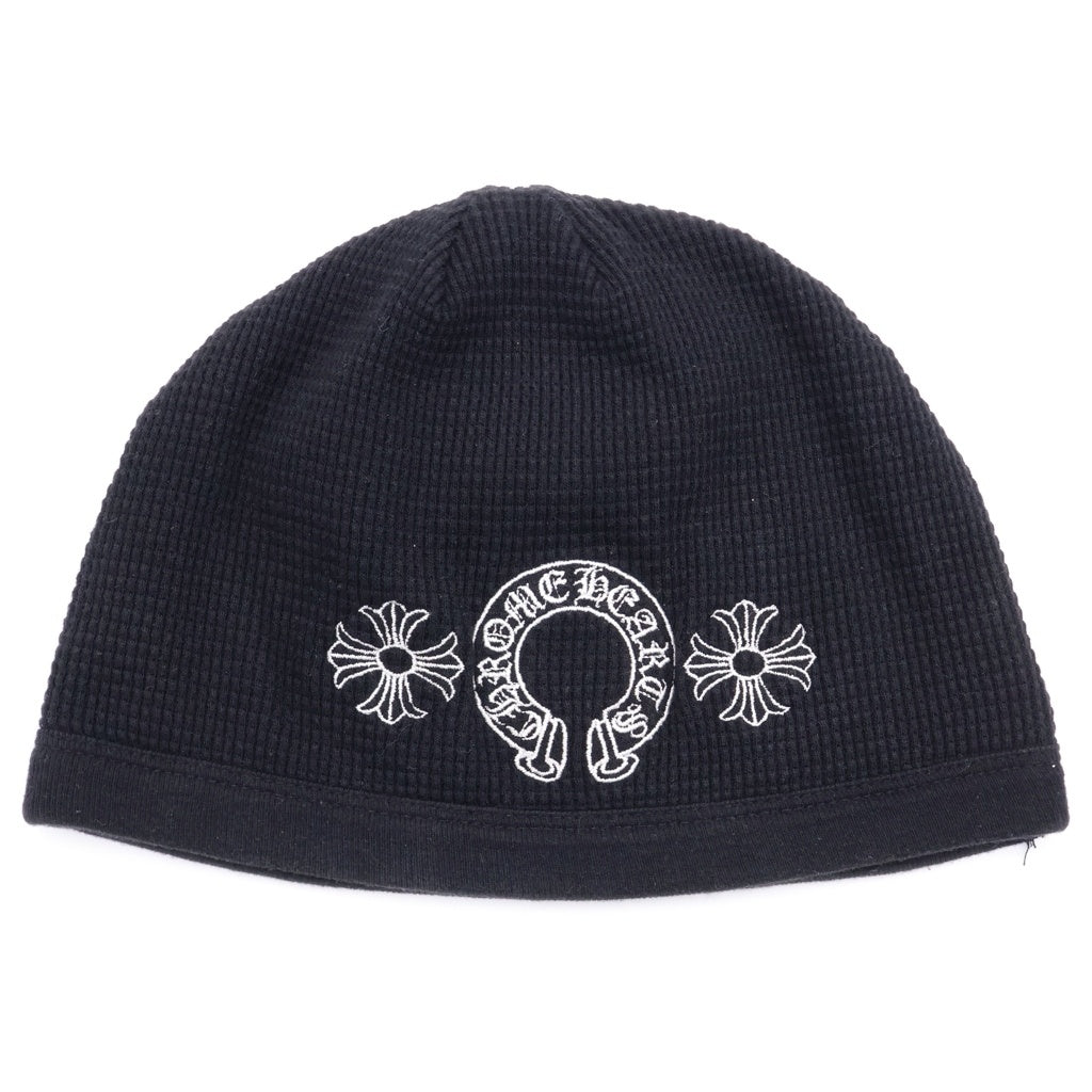 CHROME HEARTS(クロムハーツ) HORSESHOE THERMAL BEANIE ホースシュー CHプラス 刺繍 サーマルニットビーニー 帽子 ブラック
