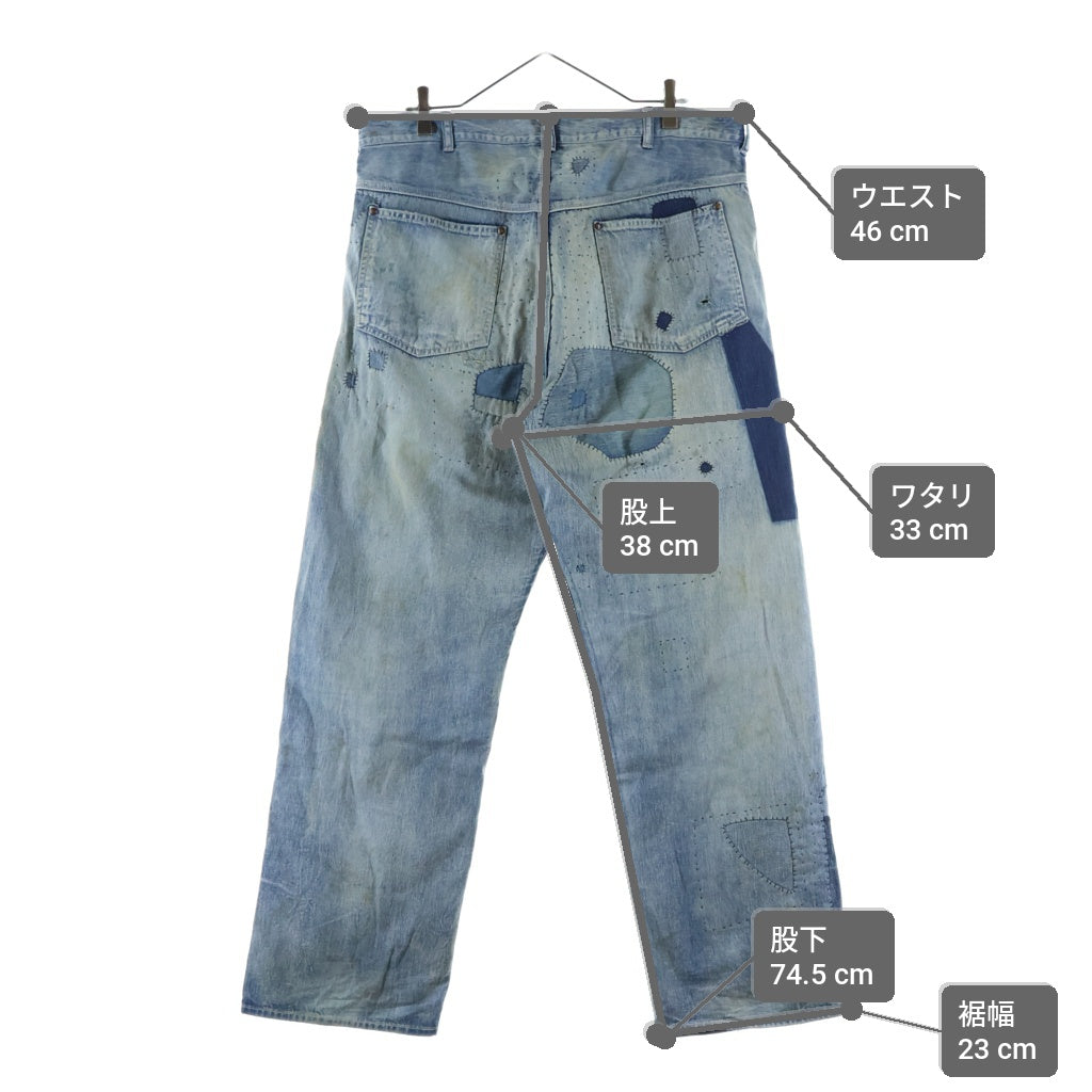 SAINT MICHAEL(セントマイケル) 25AW PAINTER DAMAGE PANTS ペインターダメージデニムパンツ インディゴ SM-HR1-0000-085