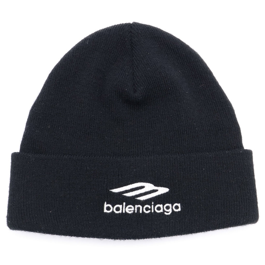 BALENCIAGA(バレンシアガ) 22AW Sports Icon Beanie スポーツアイコンビーニー ニット帽 ブラック 723343 443B1