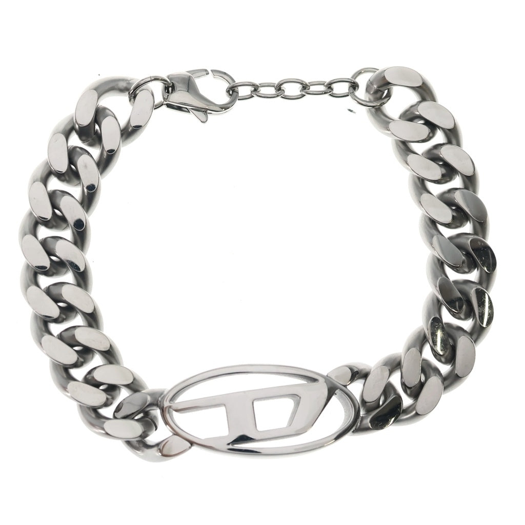 DIESEL(ディーゼル) ブランドロゴ チェーンリンクブレスレット シルバー Dx1432