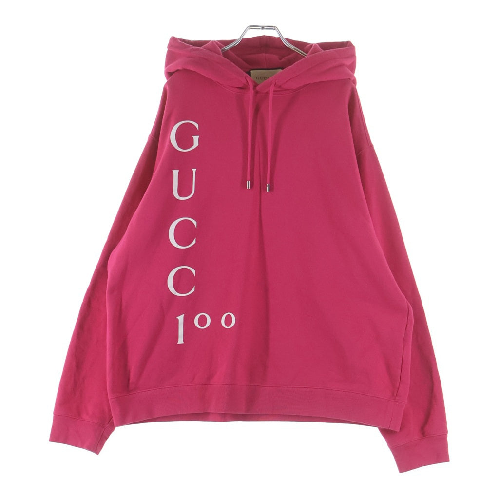 GUCCI(グッチ) SONY MUSIC IS MINE 100周年 プリントプルオーバー フーディー ピンク 646953 XJDXD