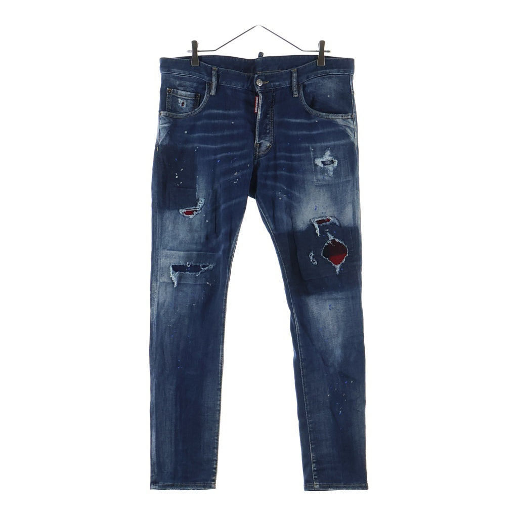 DSQUARED2(ディースクエアード) 20AW SKATER JEAN S71LB0838 スケータージーンズ ダメージ加工デニム インディゴ S71LB0838