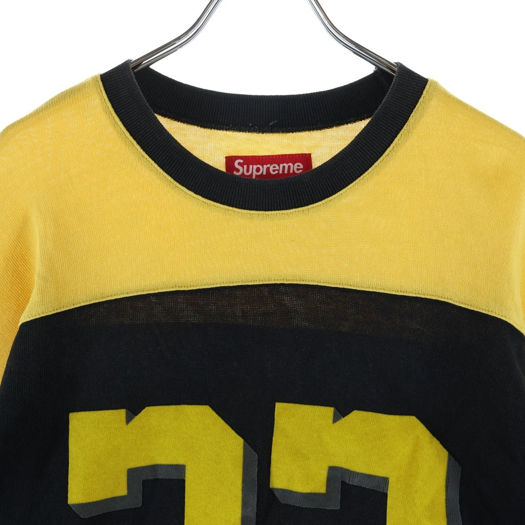 SUPREME(シュプリーム) 23AW BUMBLEBEE FOOTBALL TOP 長袖クルーネックスウェット ブラック/イエロー