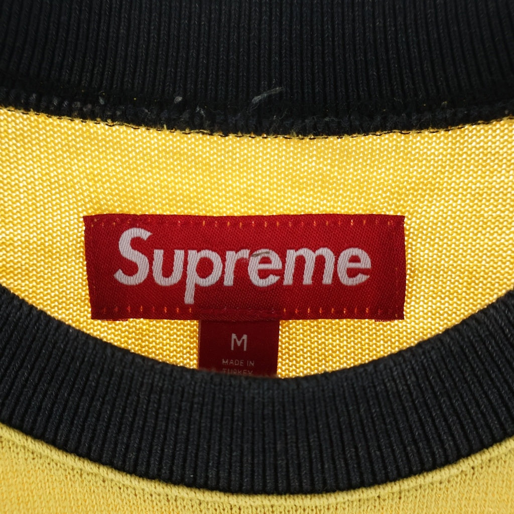 SUPREME(シュプリーム) 23AW BUMBLEBEE FOOTBALL TOP 長袖クルーネックスウェット ブラック/イエロー