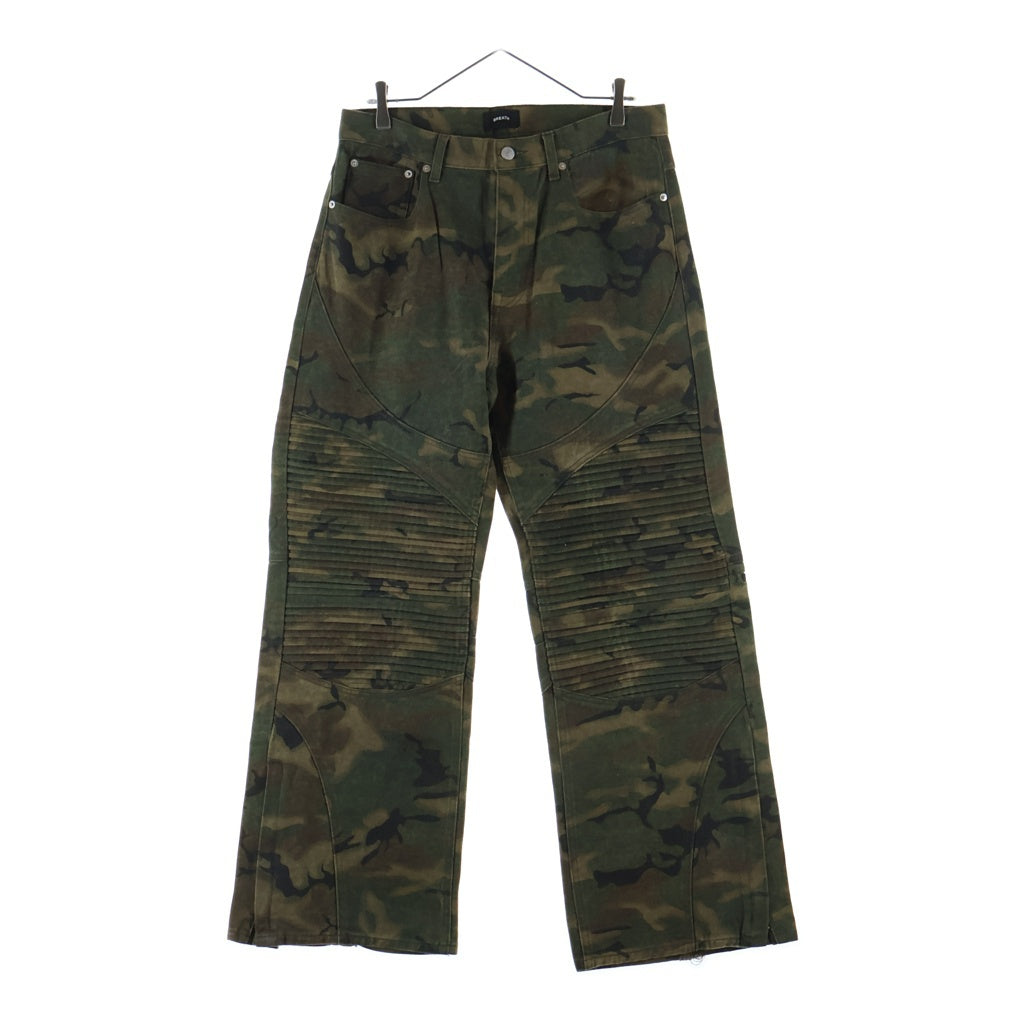 BREATH ブレス 25AWCOATING BIKER CAMO PANTデニムパンツ カーキ BR25AW P1006 BREATH(ブレス) 25AWCOATING BIKER CAMO PANTデニムパンツ カーキ