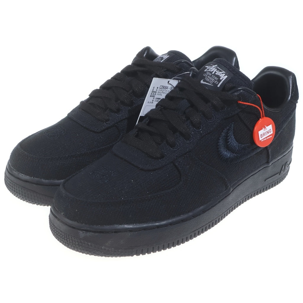 NIKE(ナイキ) ×STUSSY AIR FORCE 1 LOW CZ9084-001 ステューシー エアフォース1 ローカットスニーカー ブラック US10.5/28.5cm