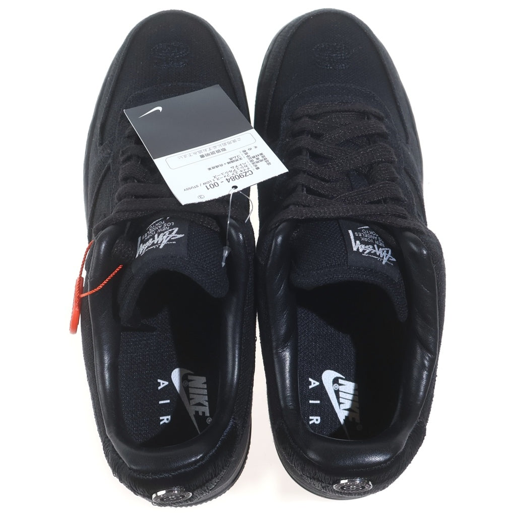NIKE(ナイキ) ×STUSSY AIR FORCE 1 LOW CZ9084-001 ステューシー エアフォース1 ローカットスニーカー ブラック US10.5/28.5cm