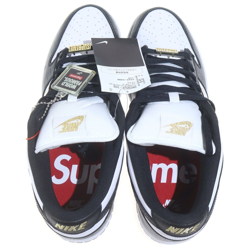 NIKE(ナイキ) ×SUPREME DUNK LOW OG QS DH3228-102 シュプリーム ダンクロー ローカットスニーカー ホワイト/ブラック/ゴールド US11/29cm