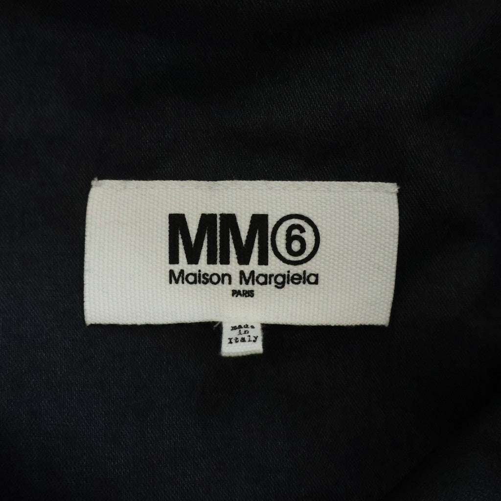 MM6 Maison Margiela(エムエムシックスメゾンマルジェラ) 21SS フェイクレザー 4ポケット ロングコート ブラック S52AM0153
