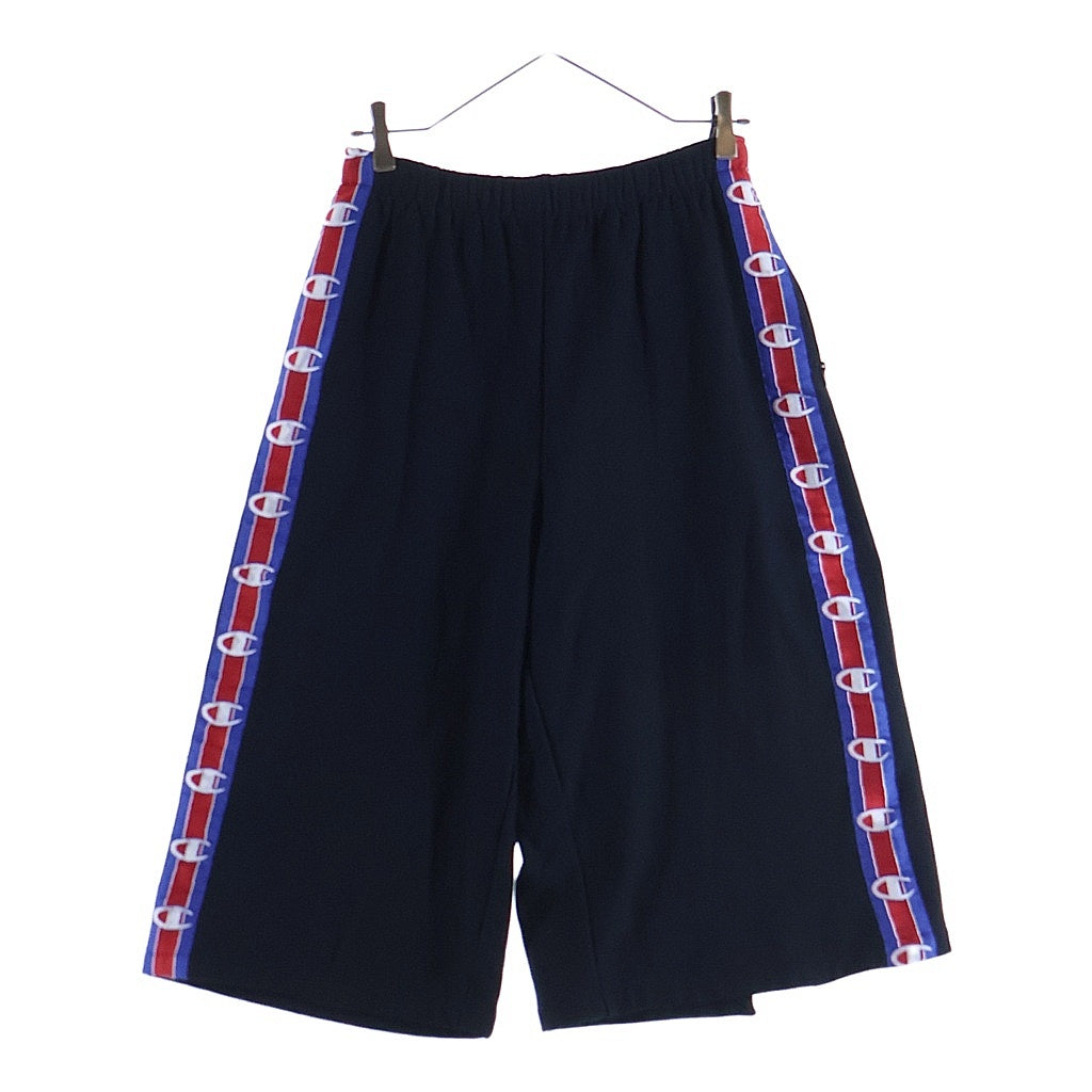 VETEMENTS(ヴェトモン) 17SS ×Champion Sidetape Logo Skirt WSS17CH10 チャンピオン サイドテープスウェットショーツ レディース ショートパンツ