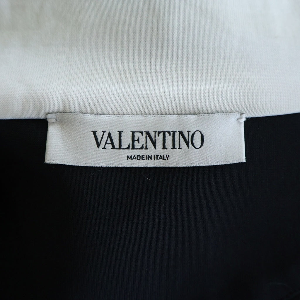 VALENTINO(ヴァレンティノ) VLTNロゴ刺繍 ジップアップトラックジャケット ブラック QB3MF05X498
