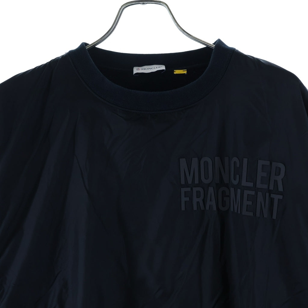 MONCLER(モンクレール) MAGLIA GIROCOLLO ナイロン切替 クルーネックスウェットトレーナー ブラック D209U8000950