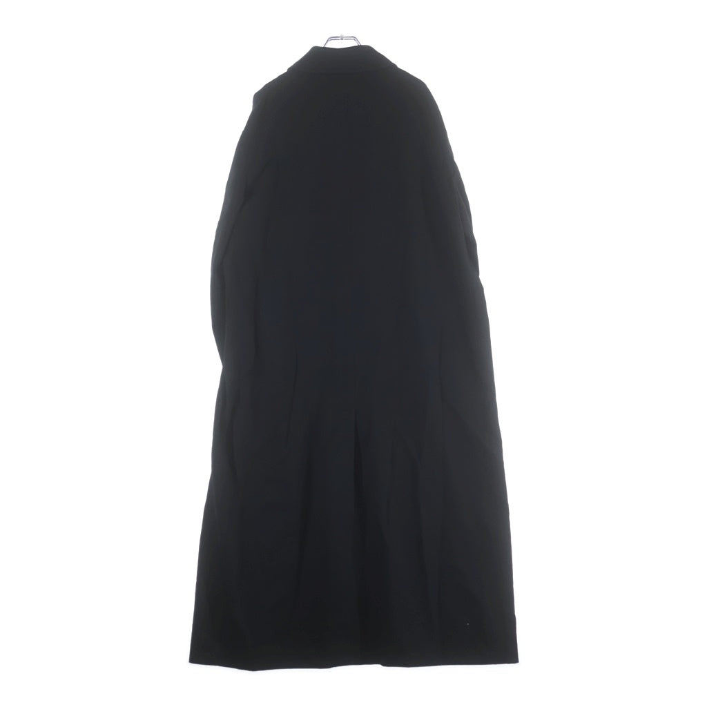 Y's for men(ワイズフォーメン) 25AW WOOL GABARDINE COAT WITH STAND FRONT COLLAR ML-C03-103 ウール ギャバジンコート ウィズ スタンド フロント カラー ブラック