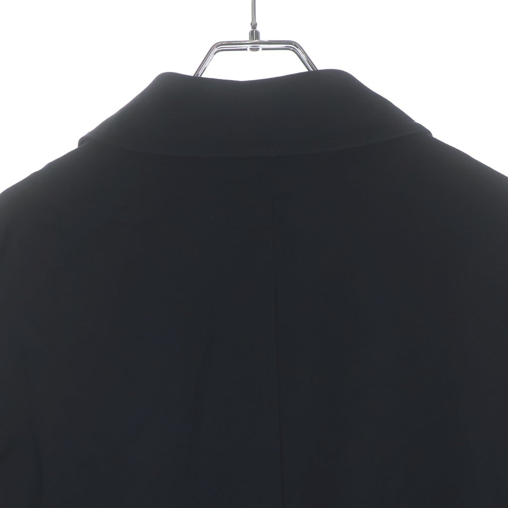 Y's for men(ワイズフォーメン) 25AW WOOL GABARDINE COAT WITH STAND FRONT COLLAR ML-C03-103 ウール ギャバジンコート ウィズ スタンド フロント カラー ブラック