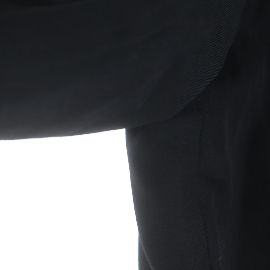 Y's for men(ワイズフォーメン) 25AW WOOL GABARDINE COAT WITH STAND FRONT COLLAR ML-C03-103 ウール ギャバジンコート ウィズ スタンド フロント カラー ブラック
