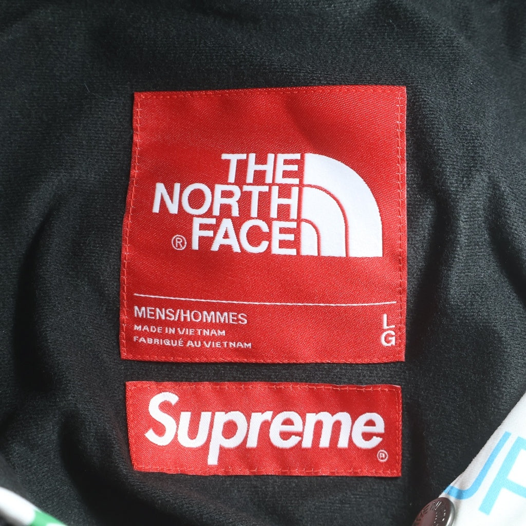 SUPREME(シュプリーム) 21AW ×THE NORTH FACE ザ ノースフェイス スティープ テック アポジー ロゴプリント 刺繍 マルチポケット フーデッド アノラックパーカー ホワイト NP52102I