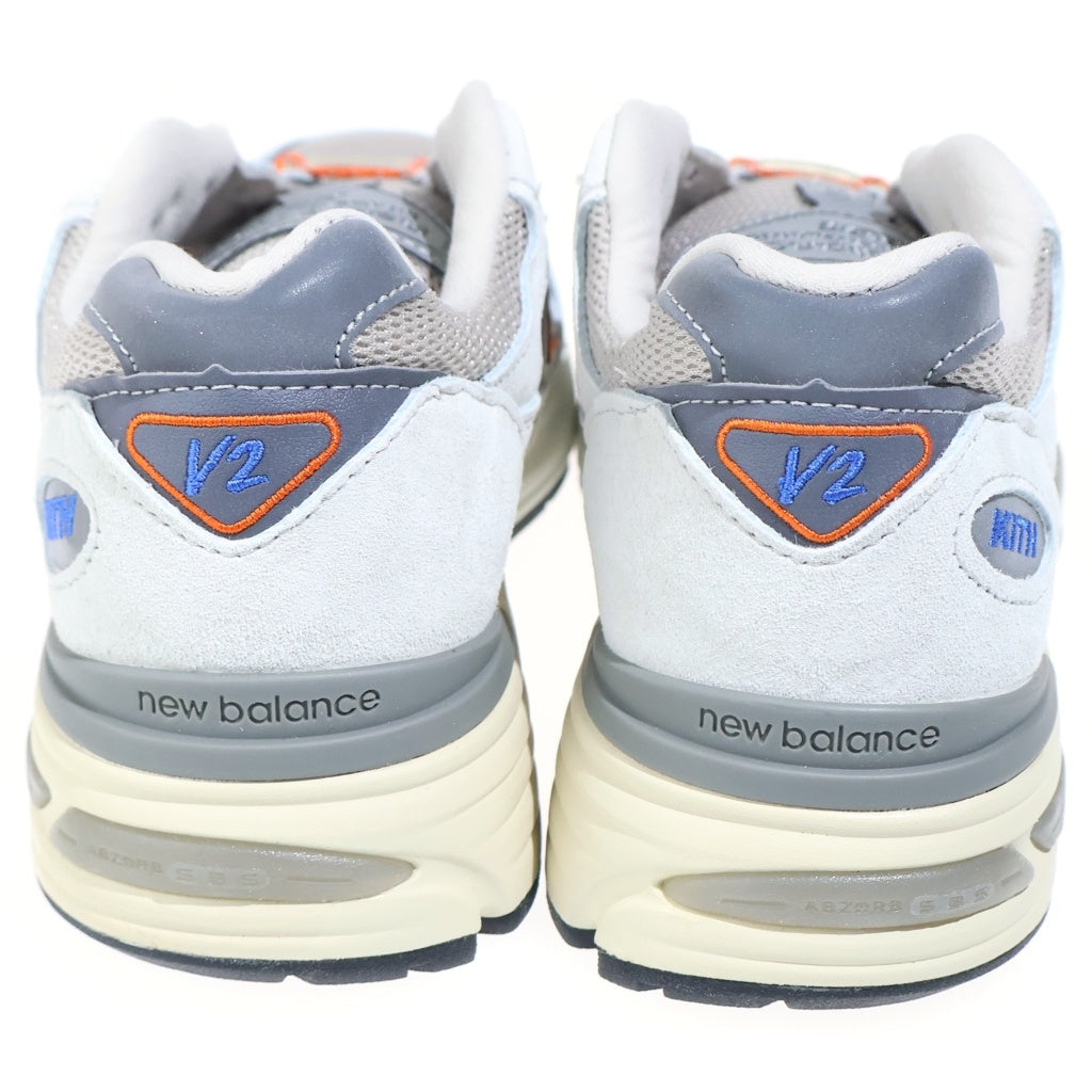 New Balance(ニューバランス) ×U991KT2 キス マディソンスクエアガーデン 991V2 ローカットスニーカー グレー/オレンジ US5.5/23.5cm レディース