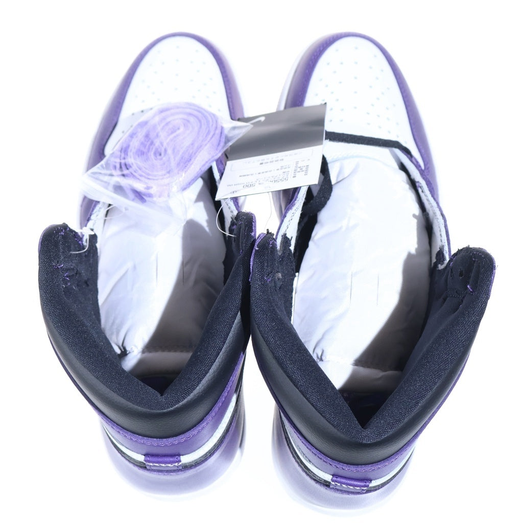 NIKE(ナイキ) AIR JORDAN 1 RETRO HIGH OG COURT PURPLE 555088-500 エアジョーダン1 レトロ ハイ コート パープル ハイカットスニーカー ホワイト/パープル US11/29cm