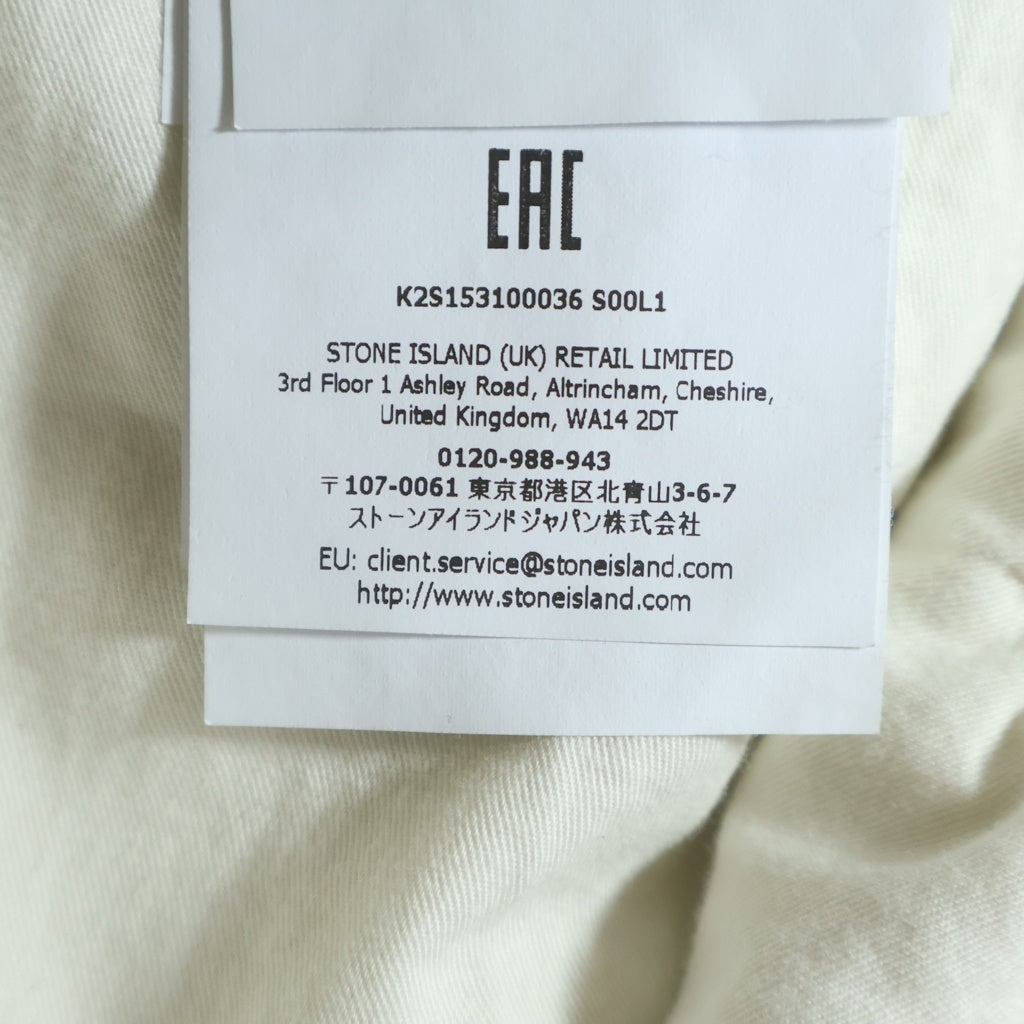 STONE ISLAND(ストーンアイランド) STRETCH ORGANIC BROKEN TWILL COTTON OLD EFFECT ストレッチオーガニック ブロークンツイル コットンオールドエフェクトパンツ ホワイト K2S153100036S00L1