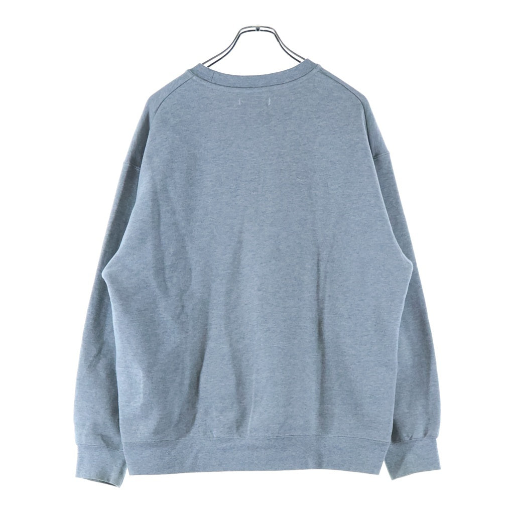 nonnative(ノンネイティブ) ×THE SHOEGAZER CREW NECK SWEAT シューゲイザー ロゴ刺繍 クルーネックスウェットトレーナー グレー