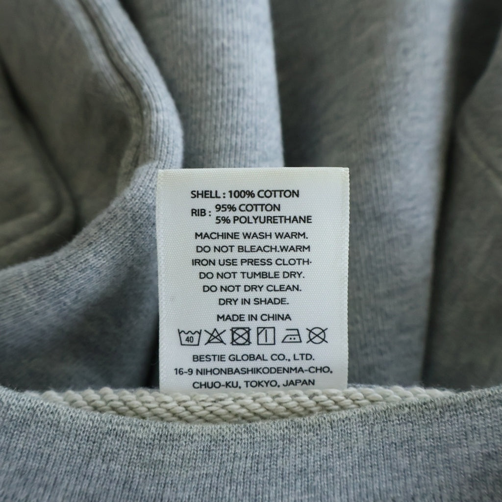 nonnative(ノンネイティブ) ×THE SHOEGAZER CREW NECK SWEAT シューゲイザー ロゴ刺繍 クルーネックスウェットトレーナー グレー