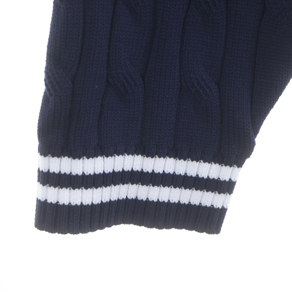 WIND AND SEA(ウィンダンシー) SEA TILDEN SWEATER アクリルケーブルクルーネック長袖ニットセーター ネイビー WDS-O-TRAD-23-Q1-KN-01