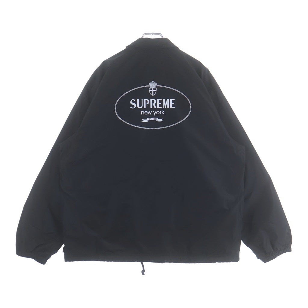 SUPREME(シュプリーム) 24AW Crest Coaches Jacket クレスト ロゴエンブロイダリー コーチジャケット ブラック