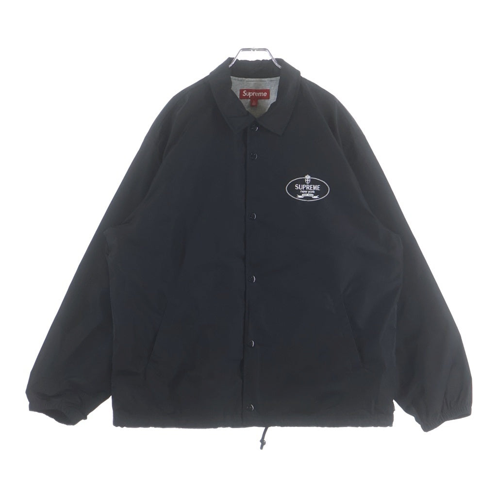 SUPREME(シュプリーム) 24AW Crest Coaches Jacket クレスト ロゴエンブロイダリー コーチジャケット ブラック