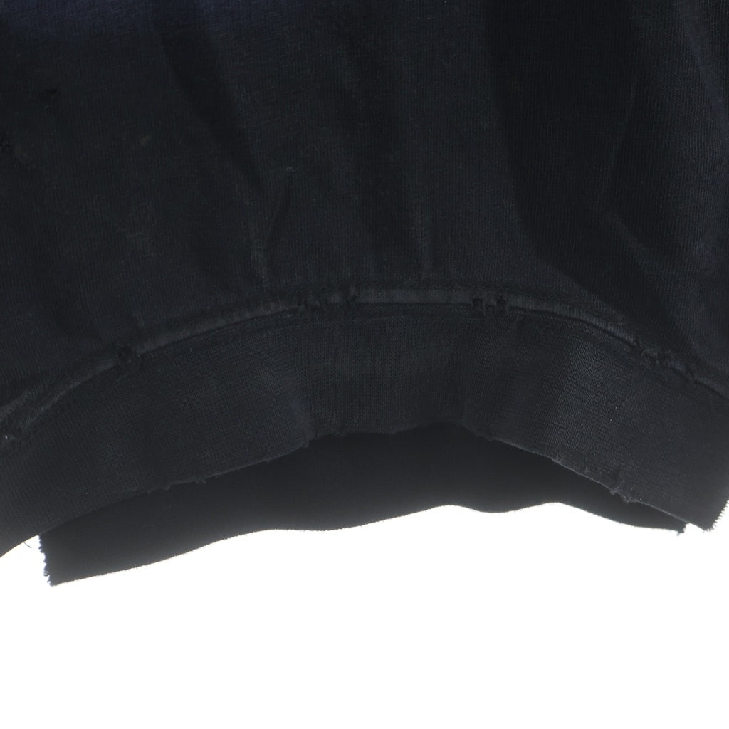 BALENCIAGA(バレンシアガ) 23SS Paris Moon Upside Down パリス ムーン アップサイド ダウン デストロイ加工 オーバーサイズ フロントロゴプリント クルーネック半袖Tシャツ 698811 T0VT3