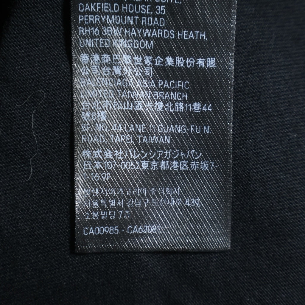 BALENCIAGA(バレンシアガ) 23SS Paris Moon Upside Down パリス ムーン アップサイド ダウン デストロイ加工 オーバーサイズ フロントロゴプリント クルーネック半袖Tシャツ 698811 T0VT3