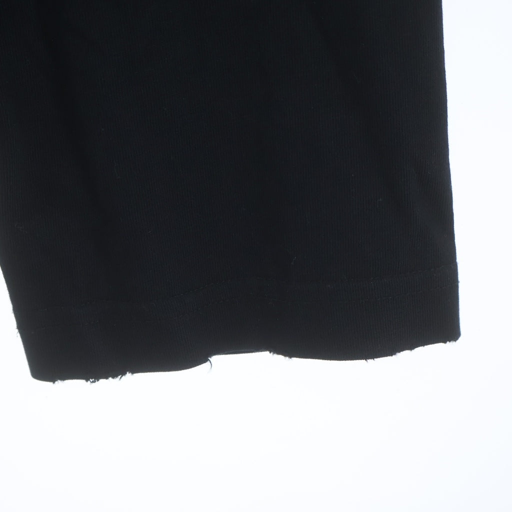 BALENCIAGA(バレンシアガ) 23SS L/S Oversized Tee 681046 TNVL1 ダメージ加工 ロングスリーブオーバーサイズTシャツ 長袖カットソー ブラック